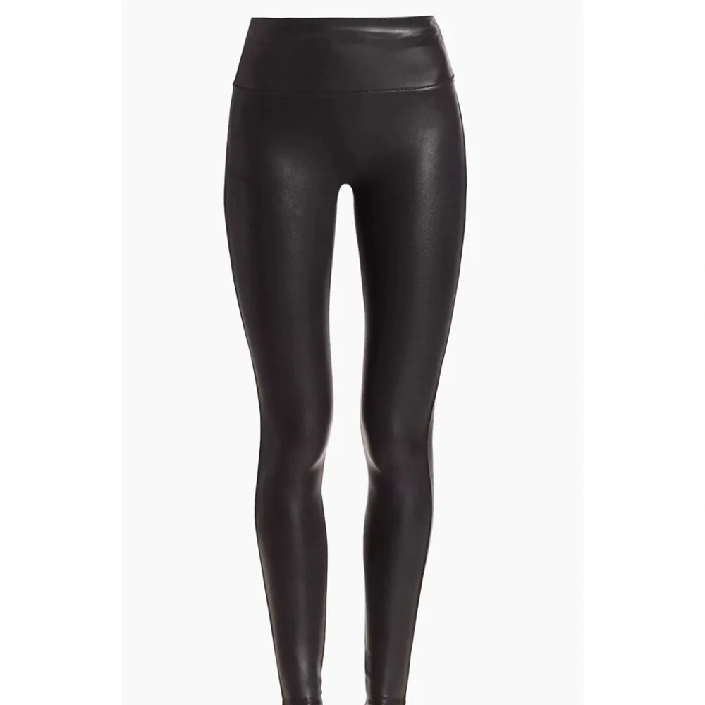 SPANX Faux Leather Leggings - Tummy Control - Power Compression - High Waist! - Picture 5 of 5